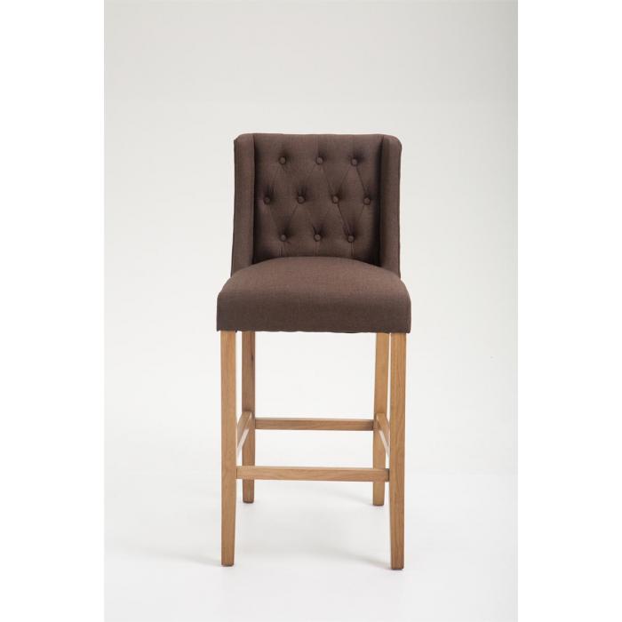 Barhocker HLO-CP13 Stoff Antik-hell ~ braun
