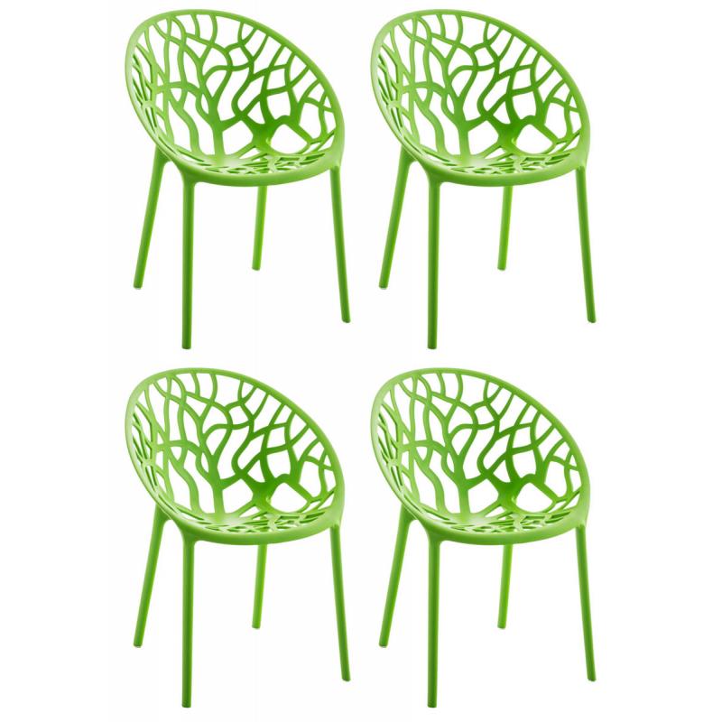 4er Set Stuhl HLO-CP31 ~ grn