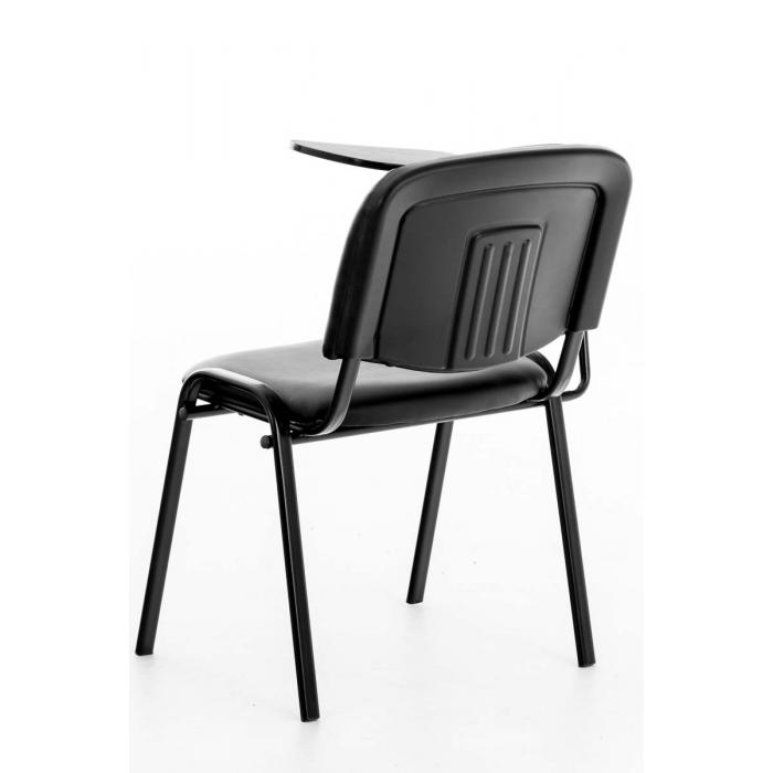Stuhl HLO-CP111 mit Klapptisch Kunstleder ~ grau