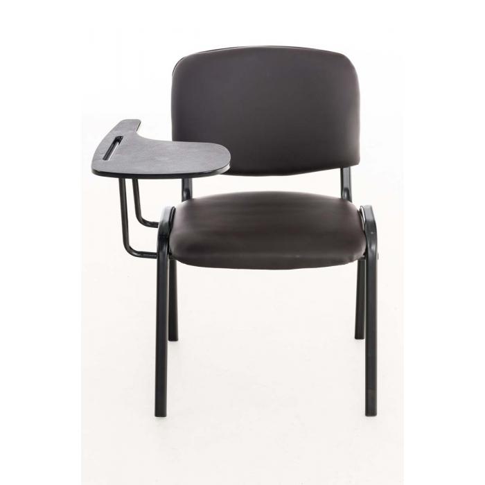 Stuhl HLO-CP111 mit Klapptisch Kunstleder ~ braun