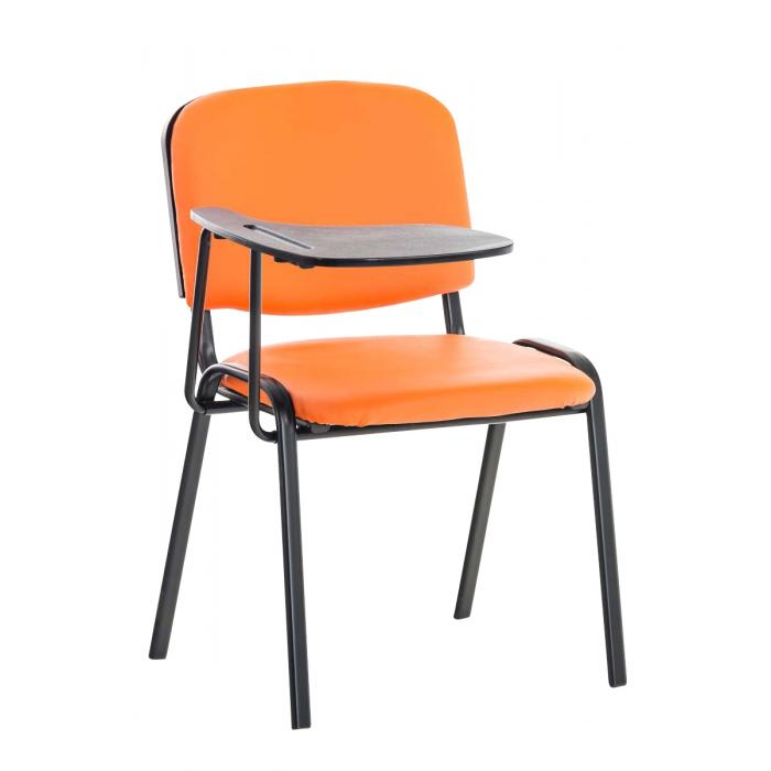 Stuhl HLO-CP111 mit Klapptisch Kunstleder ~ orange