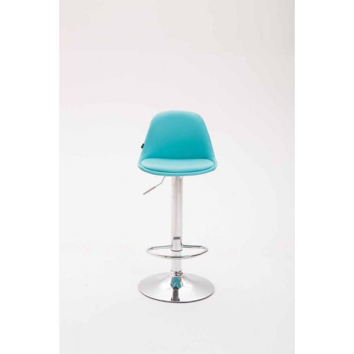 Barhocker HLO-CP24 Vollgepolstert Kunstleder ~ blau