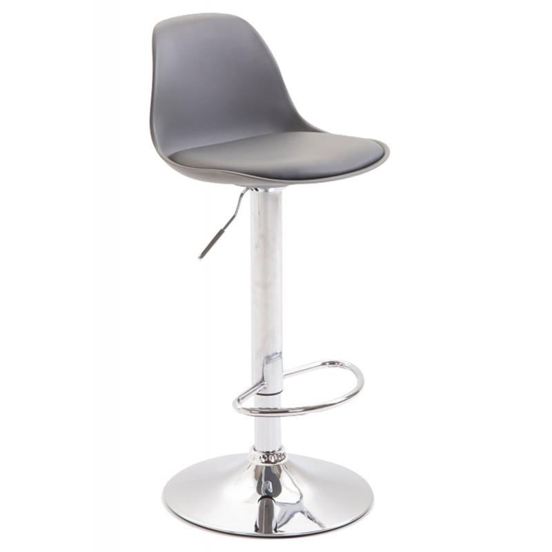 Barhocker HLO-CP24 Kunstleder ~ grau