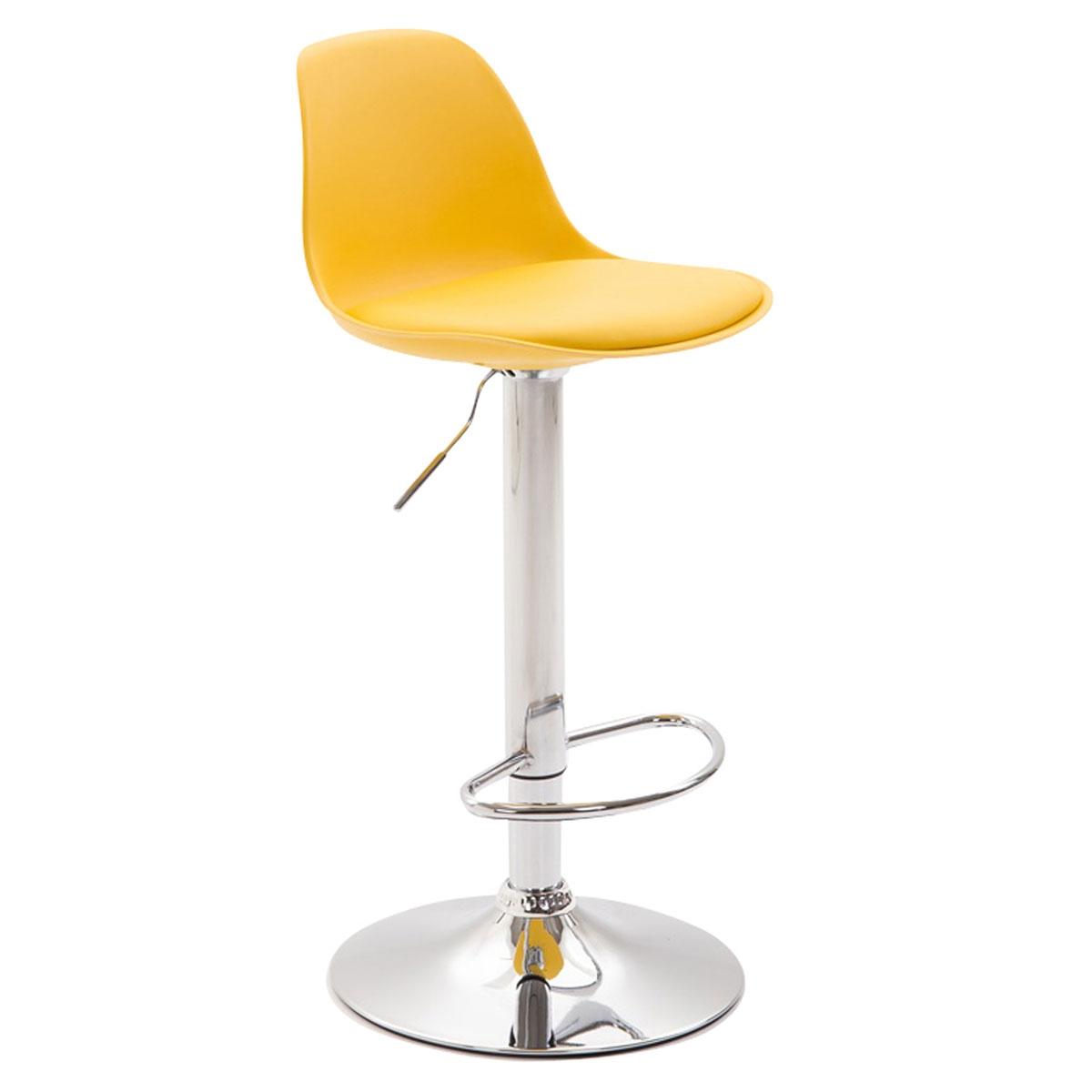 Barhocker HLO-CP24 Kunstleder ~ gelb
