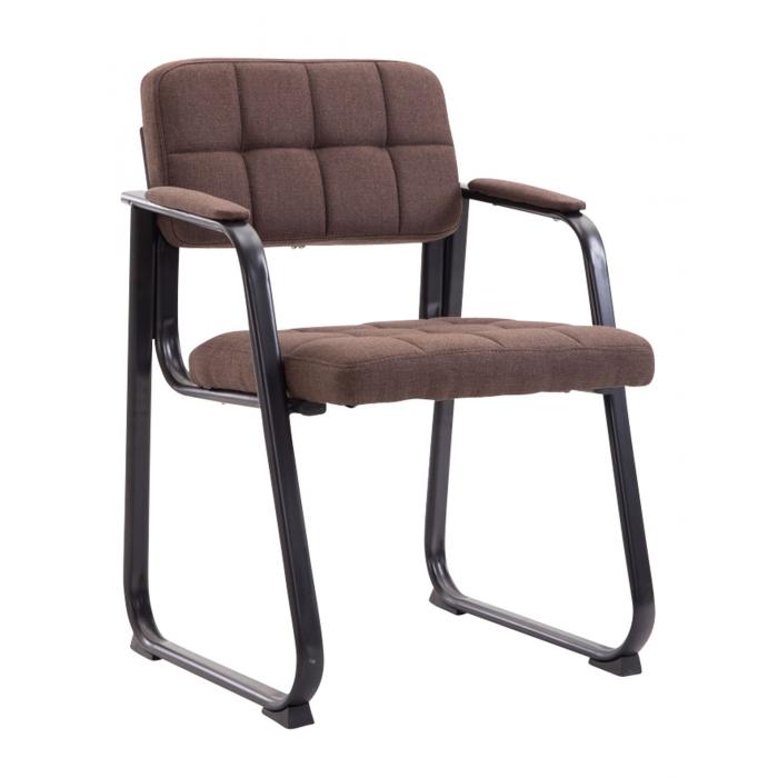 Besucherstuhl HLO-CP22 B Stoff ~ braun