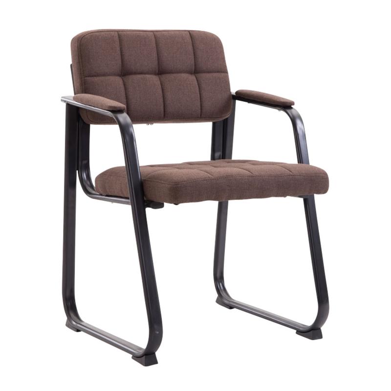 Besucherstuhl HLO-CP22 B Stoff ~ braun