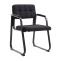 Besucherstuhl HLO-CP22 B Stoff ~ schwarz