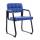 Besucherstuhl HLO-CP22 B Kunstleder ~ blau