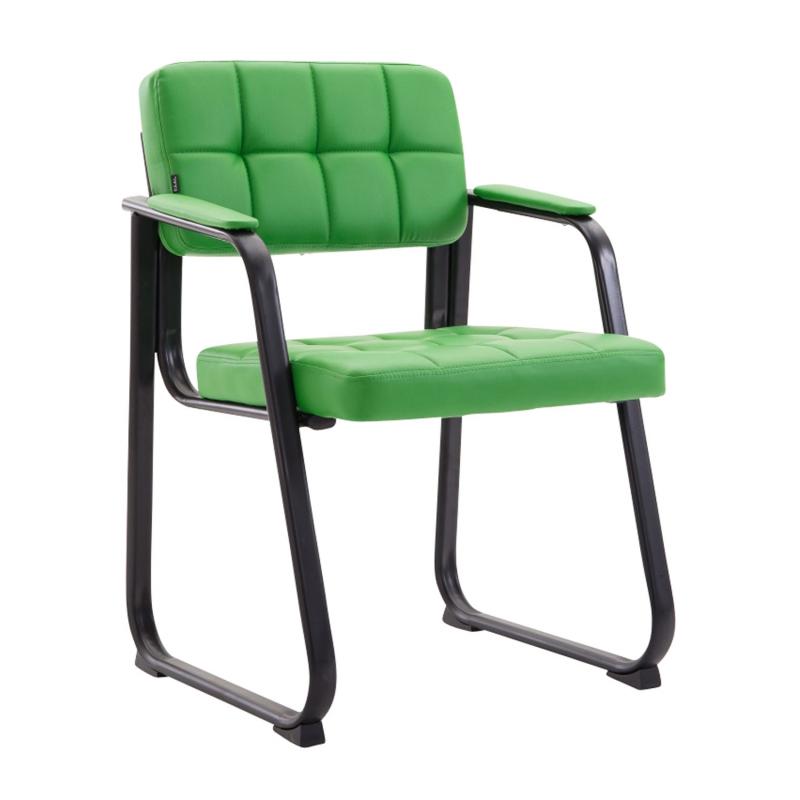 Besucherstuhl HLO-CP22 B Kunstleder ~ grn