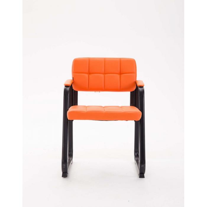 Besucherstuhl HLO-CP22 B Kunstleder ~ orange
