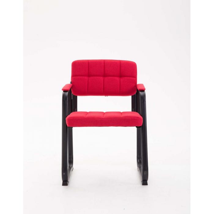 Besucherstuhl HLO-CP22 B Stoff ~ rot