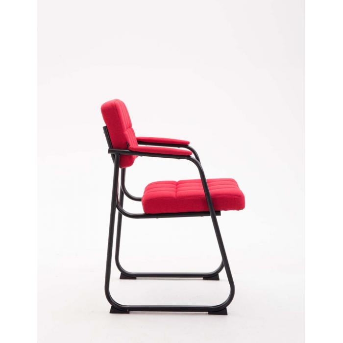 Besucherstuhl HLO-CP22 B Stoff ~ rot