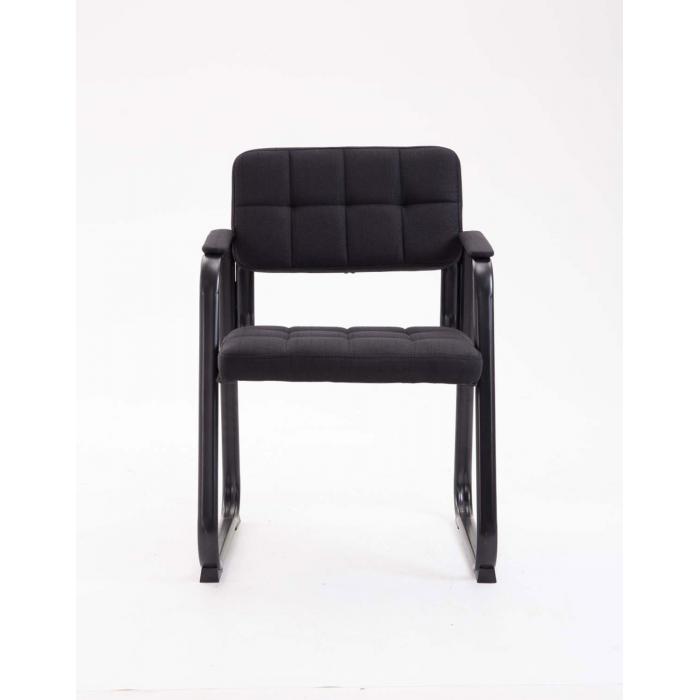 Besucherstuhl HLO-CP22 B Stoff ~ schwarz