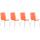 4er Set Besucherstuhl HLO-CP1 ~ orange