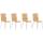 4er Set Besucherstuhl HLO-CP1 ~ natura
