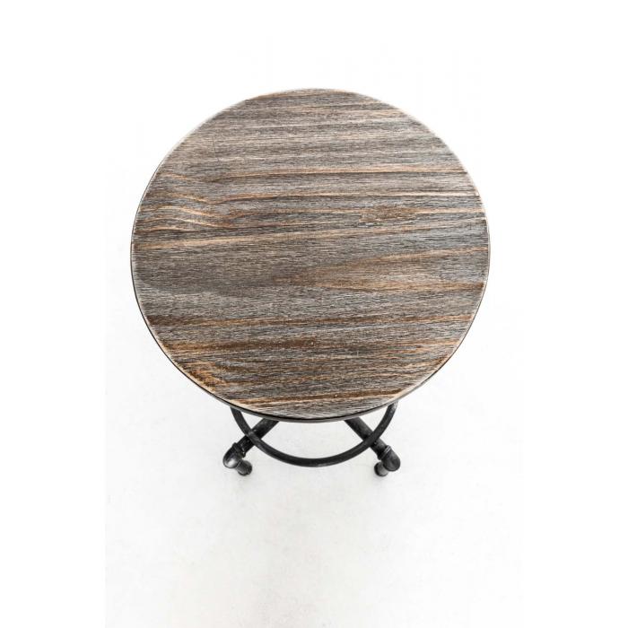 Barhocker HLO-CP70 Holz ~ antik silber