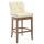 Barhocker HLO-CP26 Echtleder, Antik-hell ~ creme
