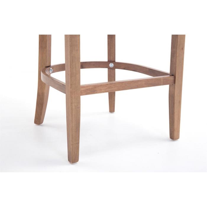 Barhocker HLO-CP26 Echtleder, Antik-hell ~ creme