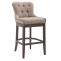 Barhocker HLO-CP26 Stoff, Antik ~ taupe