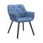 Besucherstuhl HLO-CP3 Stoff Schwarz ~ blau