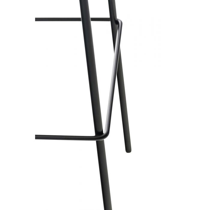 Barhocker HLO-CP20 Stoff 4-Fu Gestell schwarz ~ blau