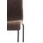 Barhocker HLO-CP20 Stoff 4-Fu Gestell schwarz ~ braun