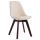 Stuhl HLO-CP58 Kunstleder Walnuss ~ creme