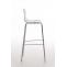 2er Set Barhocker HLO-CP20 Kunststoff 4-Fu Gestell chrom ~ wei