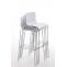 2er Set Barhocker HLO-CP20 Kunststoff 4-Fu Gestell chrom ~ wei