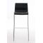 2er Set Barhocker HLO-CP20 Kunststoff 4-Fu Gestell chrom ~ schwarz