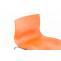 2er Set Barhocker HLO-CP20 Kunststoff 4-Fu Gestell chrom ~ orange