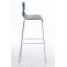 2er Set Barhocker HLO-CP20 Kunststoff 4-Fu Gestell chrom ~ grau