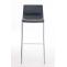 2er Set Barhocker HLO-CP20 Kunststoff 4-Fu Gestell chrom ~ grau