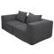 2er-Sofa HWC-O54, Couch 2-Sitzer Loungesofa, modular Stoff/Textil (300g/m) 63x194x97cm ~ dunkelgrau