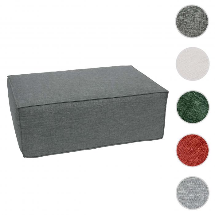 Ottomane HWC-O54, Hocker Fuablage Recamiere Chaiselongue, Stoff/Textil (300g/m) 38x75x97cm ~ dunkelgrau