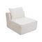 Sofa-Garnitur HWC-O54, Couch Sofa Loungesofa mit Ottomane modular vakuumiert, Stoff/Textil 63x270x190cm ~ creme