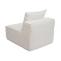 Sofa-Garnitur HWC-O54, Couch Sofa Loungesofa mit Ottomane modular vakuumiert, Stoff/Textil 63x270x190cm ~ creme