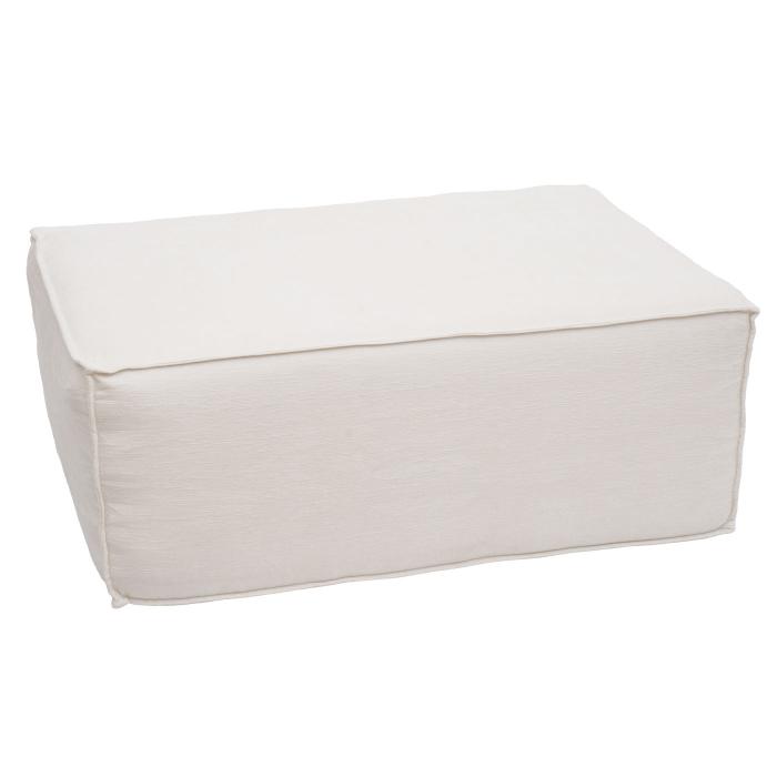 Sofa-Garnitur HWC-O54, Couch Sofa Loungesofa mit Ottomane modular vakuumiert, Stoff/Textil 63x270x190cm ~ creme