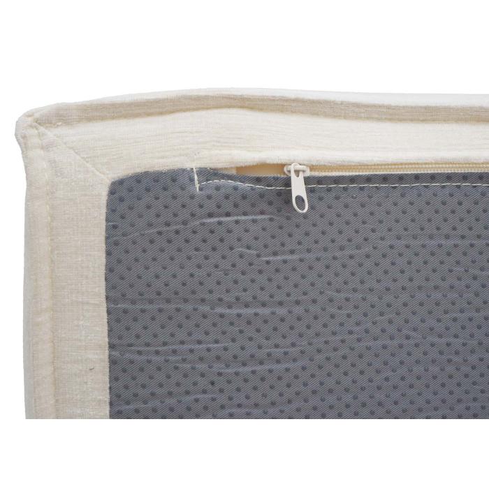 Ottomane HWC-O54, Hocker Fuablage Recamiere Chaiselongue, Stoff/Textil (300g/m) 38x75x97cm ~ creme