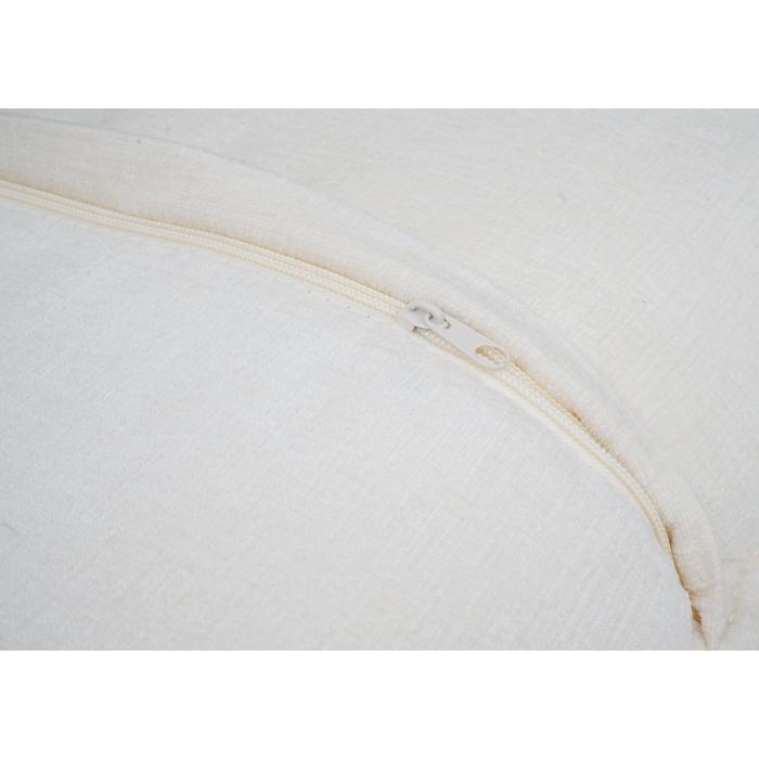 Sofa-Garnitur HWC-O54, Couch Sofa Loungesofa mit Ottomane modular vakuumiert, Stoff/Textil 63x270x190cm ~ creme