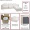 Erstes Foto mit wichtigen Merkmalen fr Produkt Sofa-Garnitur HWC-O54, Couch Sofa Loungesofa mit Ottomane modular vakuumiert, Stoff/Textil 63x270x190cm ~ creme