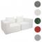 2er-Sofa HWC-O54, Couch 2-Sitzer Loungesofa, modular Stoff/Textil (300g/m) 63x194x97cm ~ creme