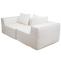 2er-Sofa HWC-O54, Couch 2-Sitzer Loungesofa, modular Stoff/Textil (300g/m) 63x194x97cm ~ creme