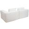 2er-Sofa HWC-O54, Couch 2-Sitzer Loungesofa, modular Stoff/Textil (300g/m) 63x194x97cm ~ creme