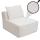 Sessel HWC-O54, Loungesessel Polstersessel Clubsessel Mittelteil, Stoff/Textil (300g/m) 63x75x97cm ~ creme
