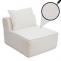 Sessel HWC-O54, Loungesessel Polstersessel Clubsessel Mittelteil, Stoff/Textil (300g/m) 63x75x97cm ~ creme