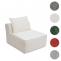 Sessel HWC-O54, Loungesessel Polstersessel Clubsessel Mittelteil, Stoff/Textil (300g/m) 63x75x97cm ~ creme