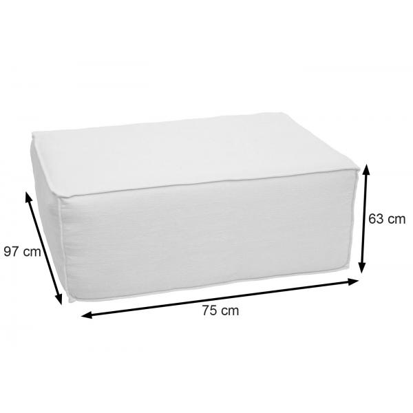Bemaungsbild fr Produkt Ottomane HWC-O54, Hocker Fuablage Recamiere Chaiselongue, Stoff/Textil (300g/m) 38x75x97cm ~ grn