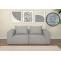 2er-Sofa HWC-O54, Couch 2-Sitzer Loungesofa, modular Stoff/Textil (300g/m) 63x194x97cm ~ hellgrau