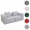 2er-Sofa HWC-O54, Couch 2-Sitzer Loungesofa, modular Stoff/Textil (300g/m) 63x194x97cm ~ hellgrau